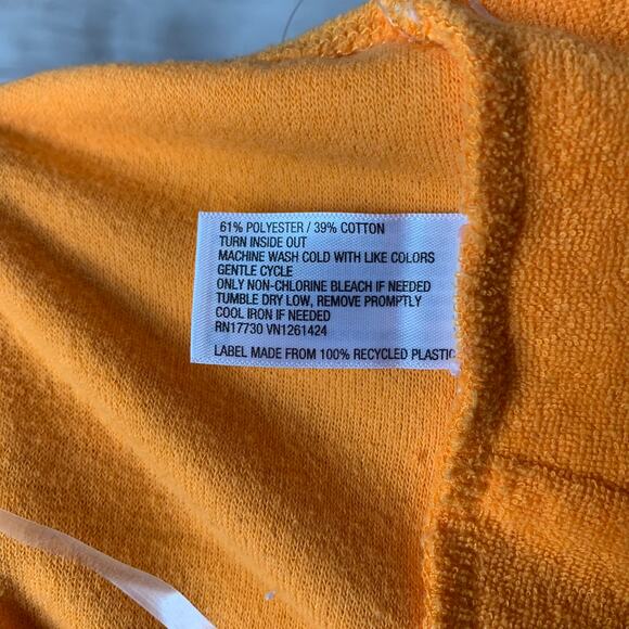 Wild Fable Orange Terry Cloth Romper Short Outfit Bow Front Keyhole Halter Tie S - Picture 9 of 11